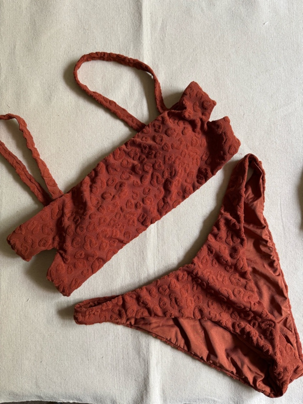 RVCA Textured Leopard Rust Bikini Set